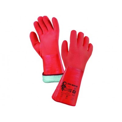 Zimné rukavice ZARO WINTER, máčané v PVC, oranžovej, veľ. 11